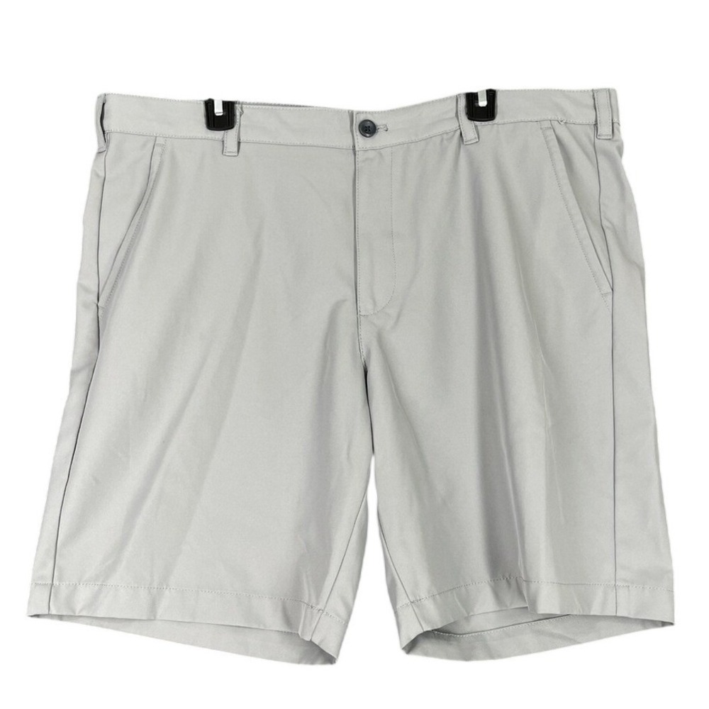 IZOD Golf Shorts Mens 40 Gray Flat Front Lightweight Performance Activewear